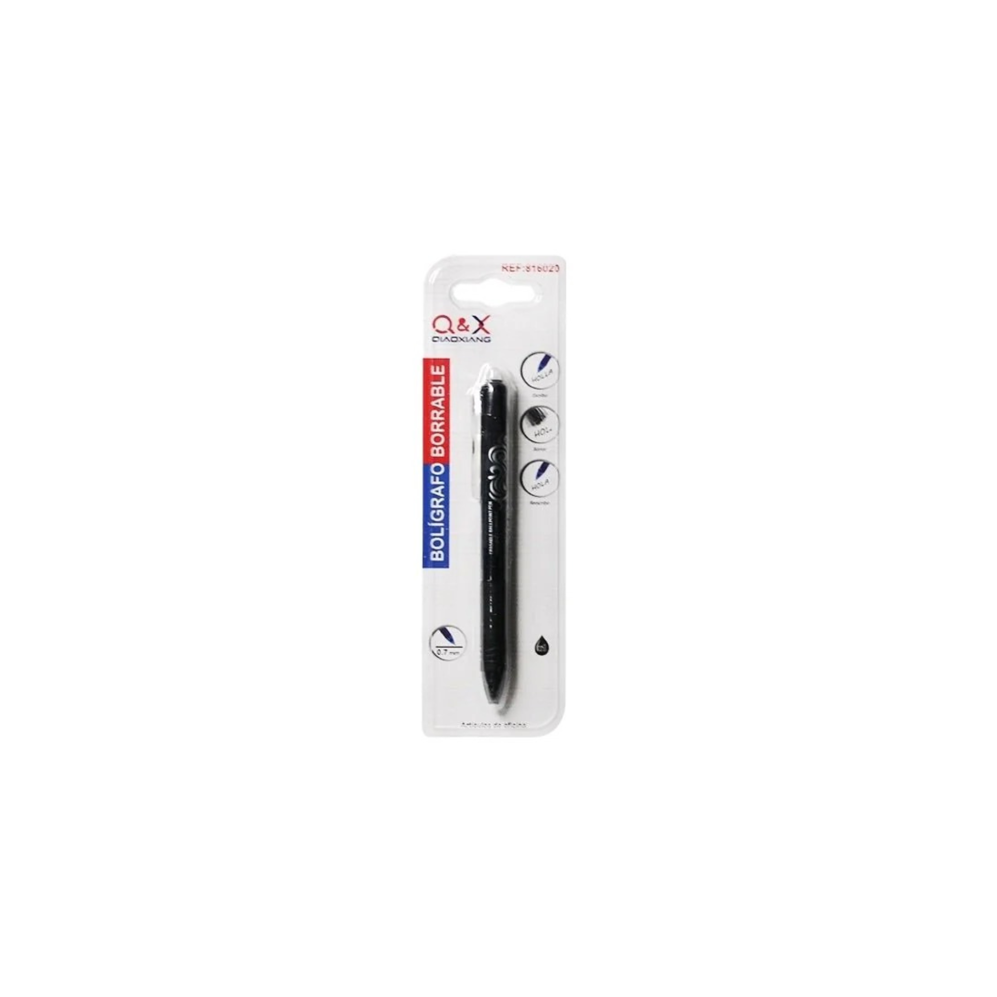 Bolígrafo De Gel Negro Totalmente Absorbible Y Borrable.-0
