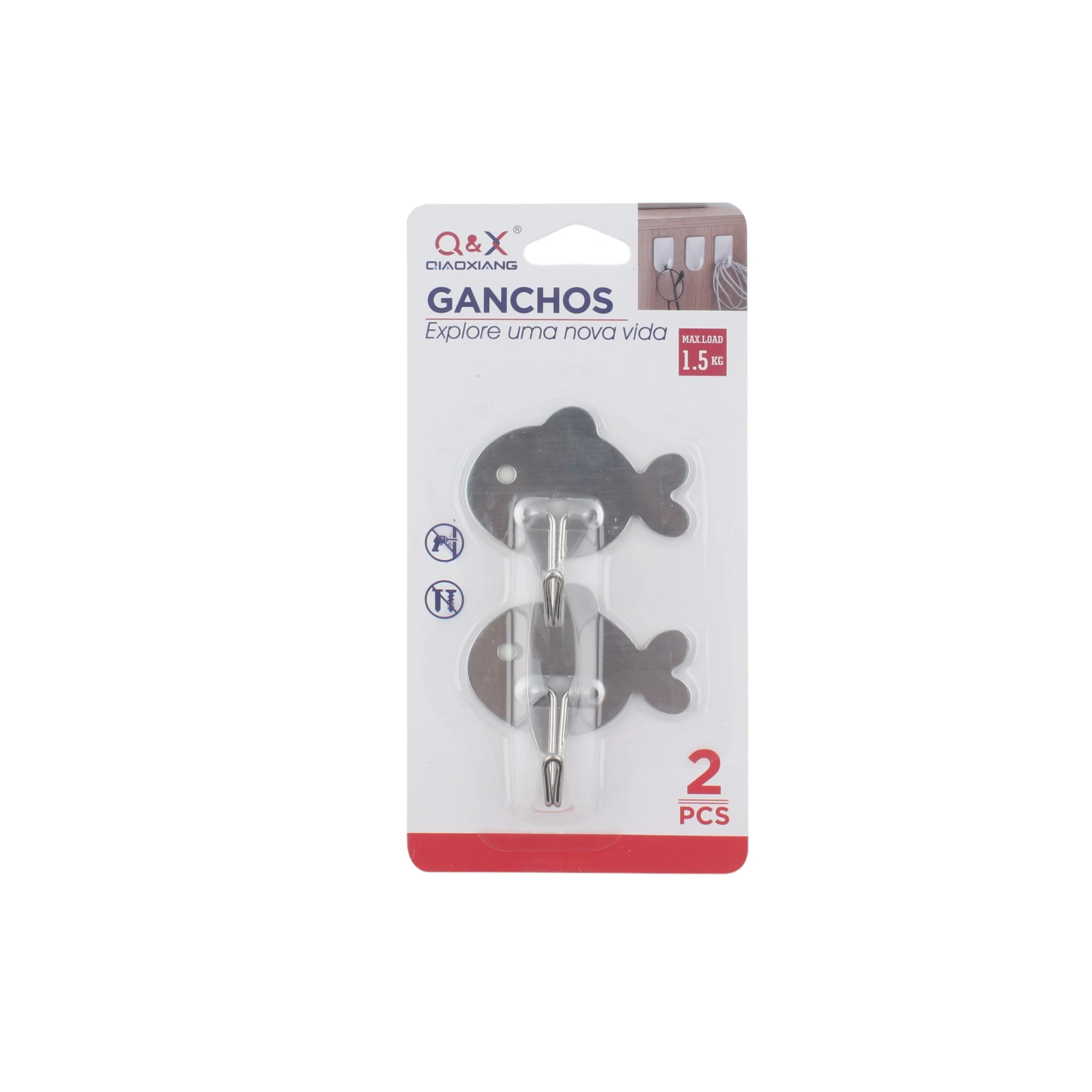 Xy-00843-N Pescado De Acero Inoxidable Paquete De 2-0