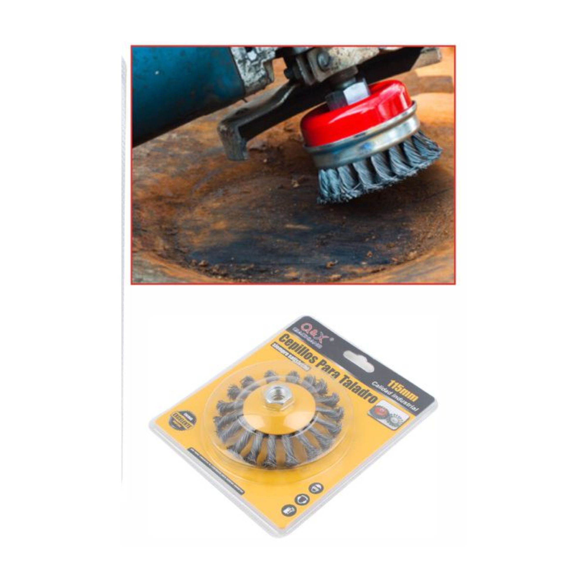 1 Cepillo De Disco De Alambre De 115 Mm.-2