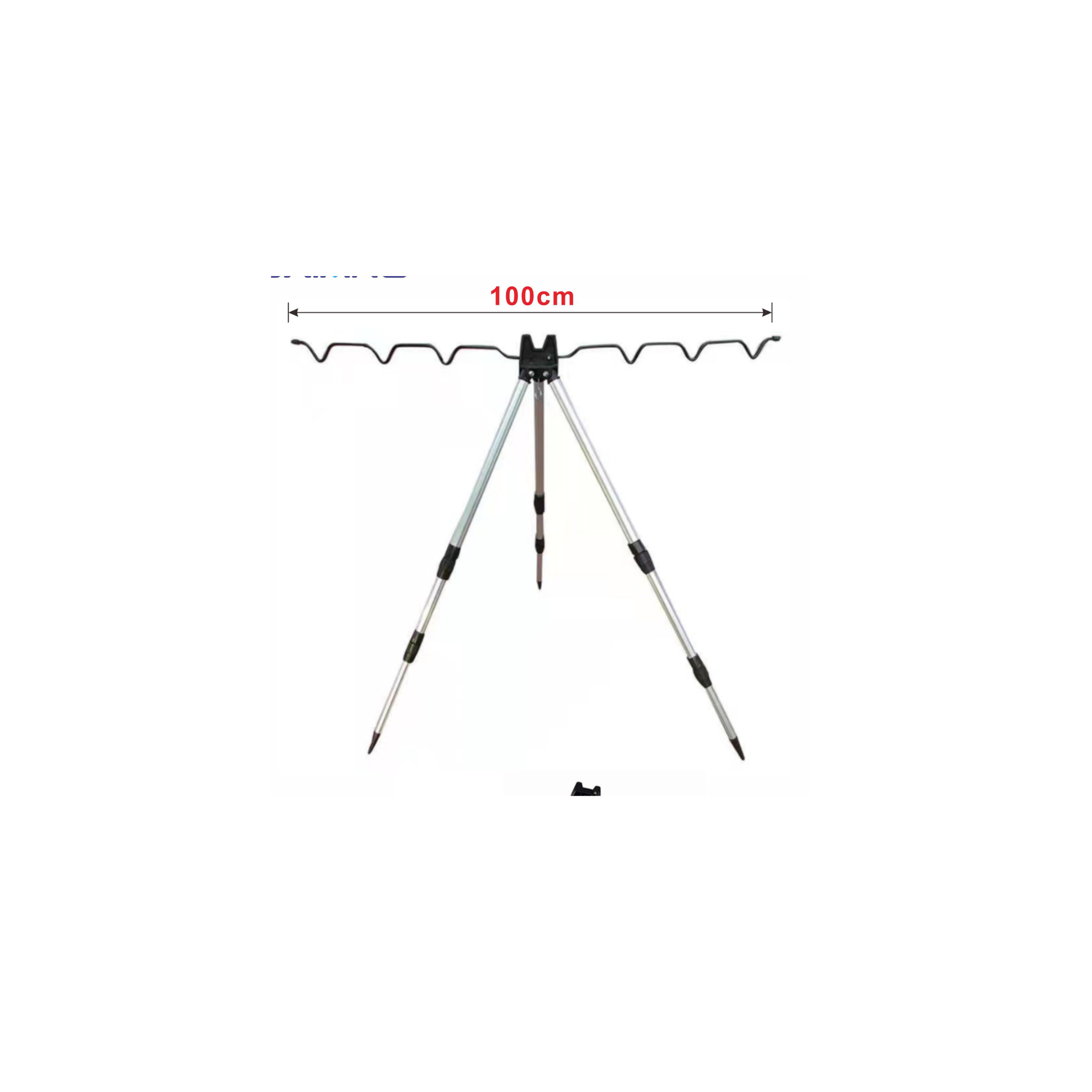 Trípode soporte para 6 cañas de pescar, 1 M-2