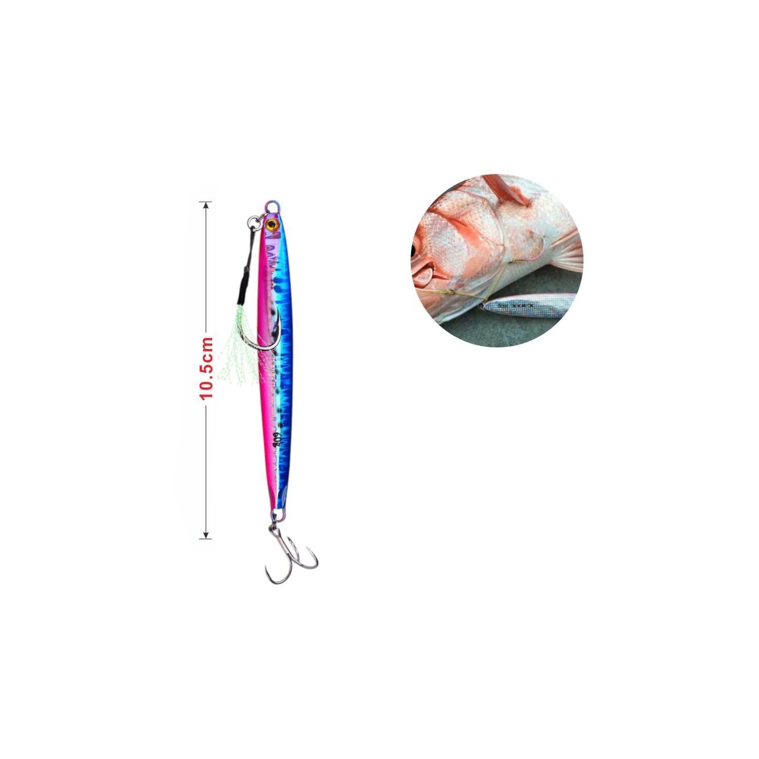 Señuelo de plomo 1004-40G con triple anzuelo-1