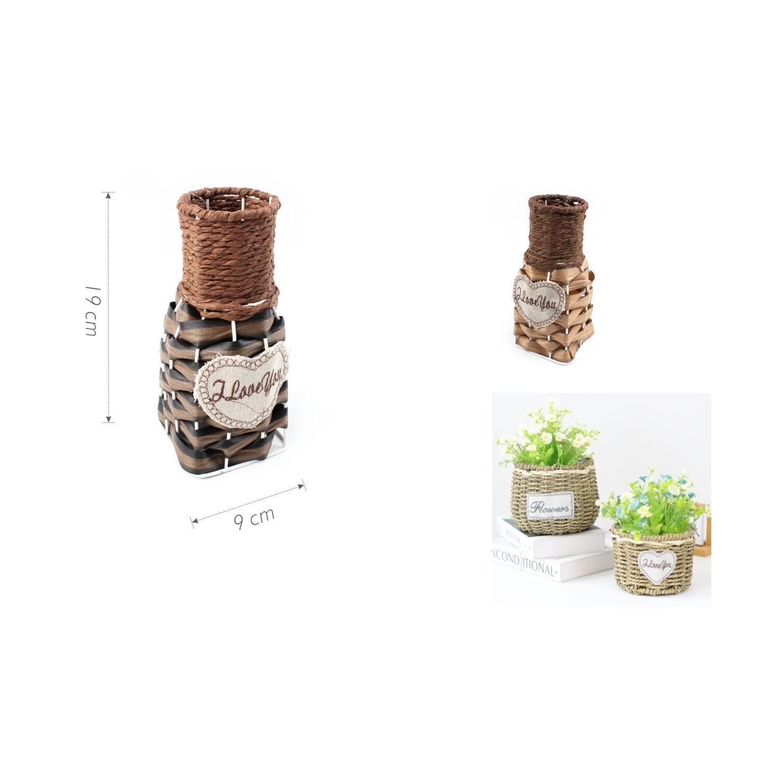 Canasto de mimbre para bicicleta 6 x 17 cm-1