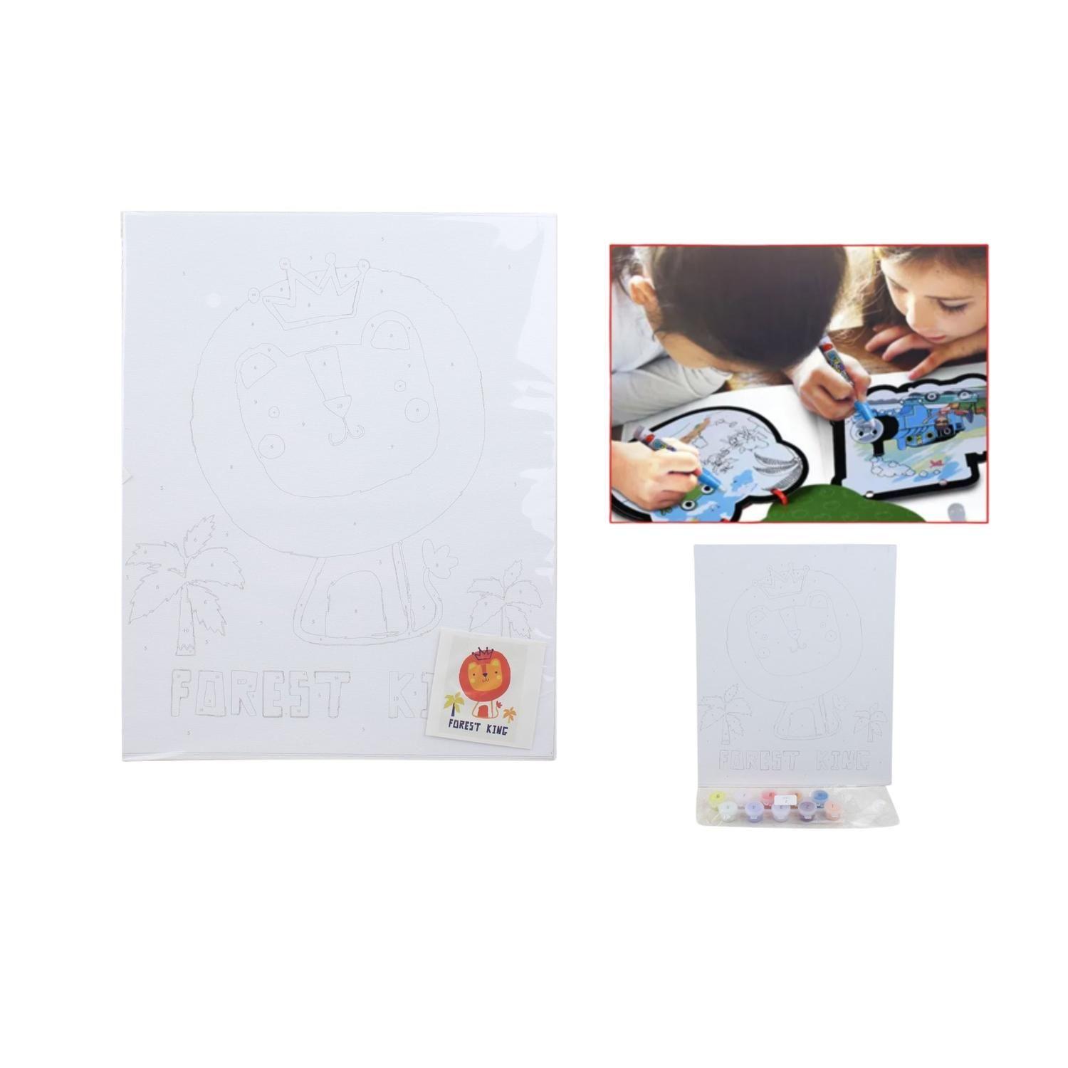 Tablero De Pintura Al ¨®leo Digital 24*30Cm Con Pinceles Y Pinturas.-0