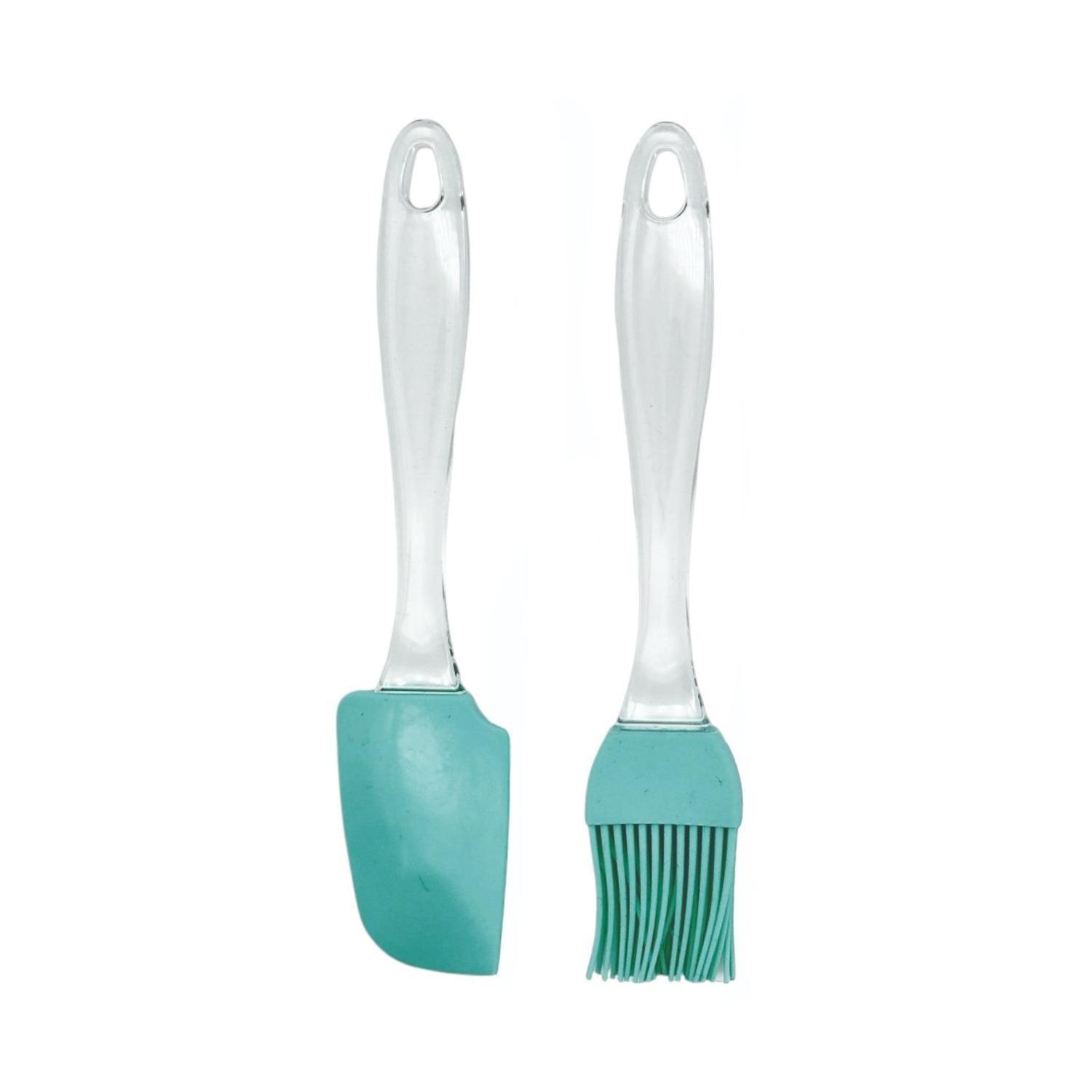 Set de espátula y brocha de silicona 18cm y 17cm-0