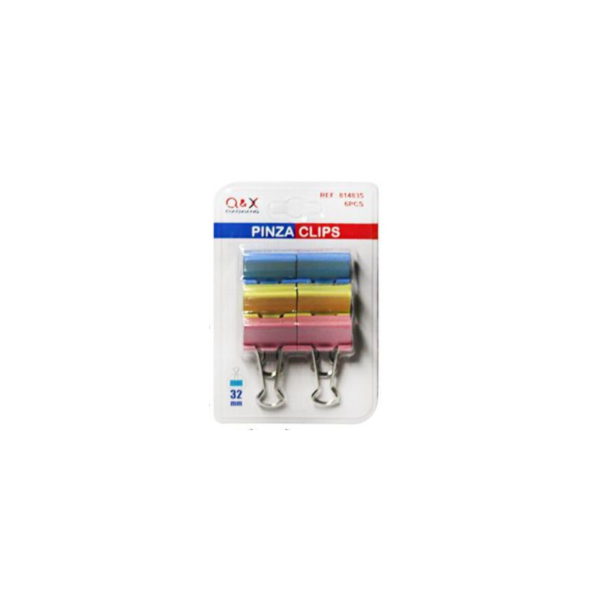 Clip De Carpeta De Color Estándar Nacional De Succión Completa 32Mm 6 Uds Rosa, Azul, Rosa -0
