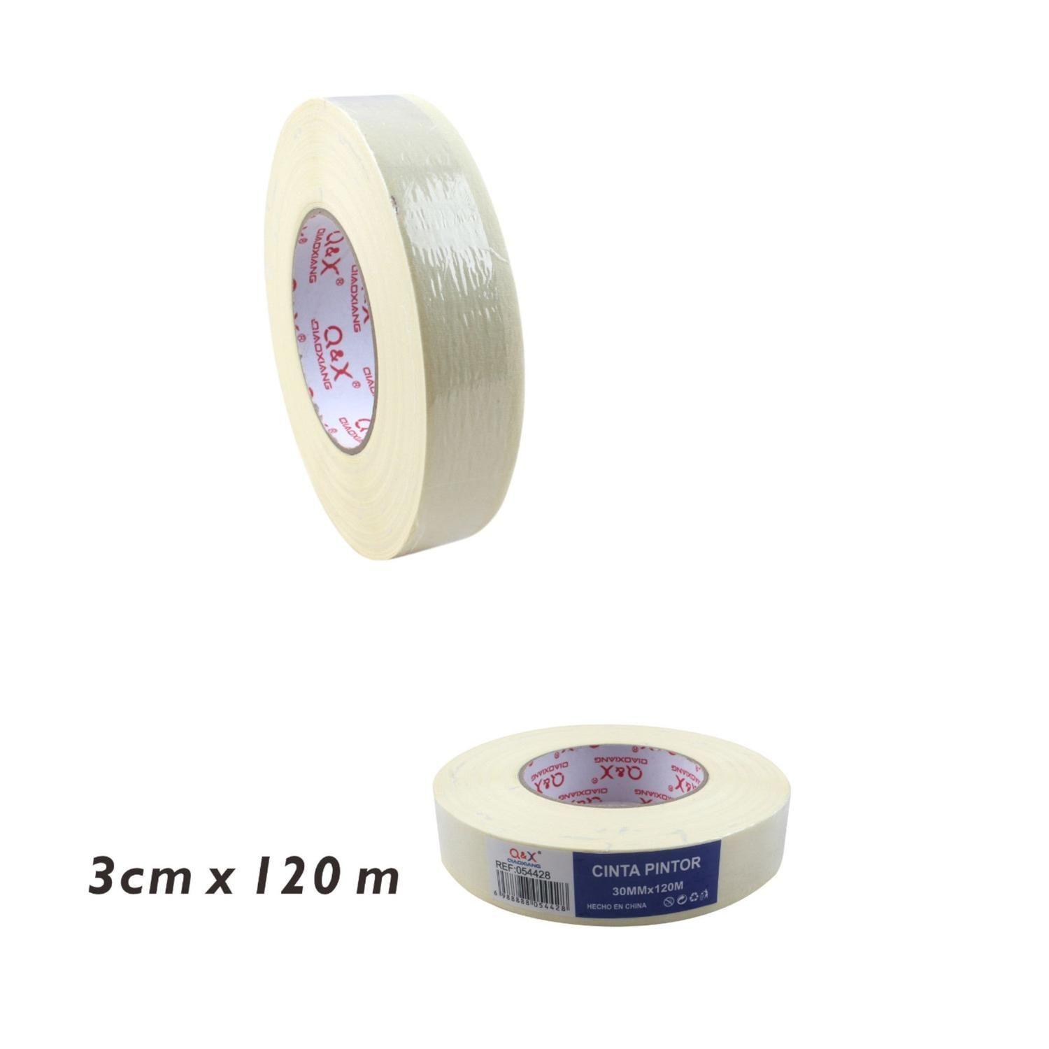 Cinta adhesiva masking tape 3.0 cm x 120 m para proyectos duraderos-2