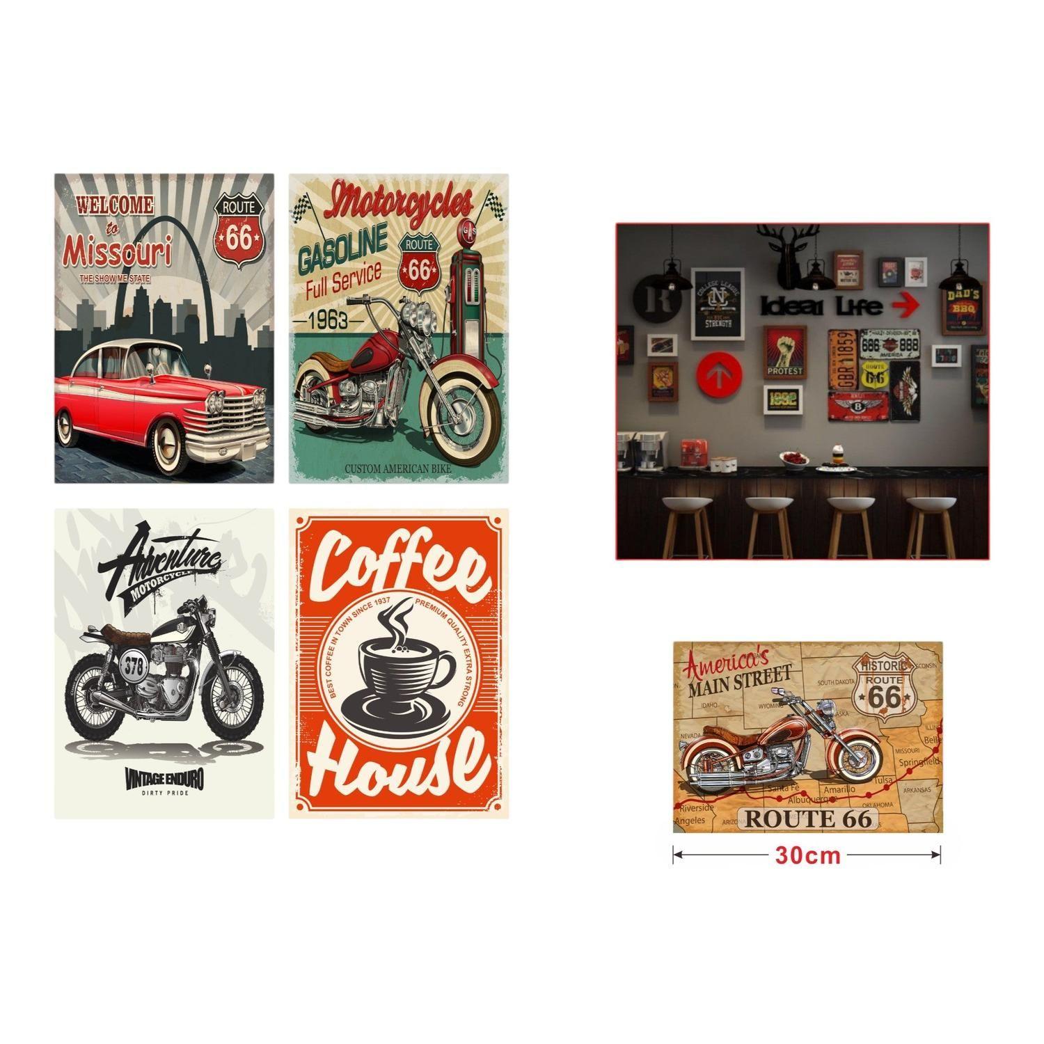 Cuadro de hojalata con diseño de ondas delicadas 20*30 cm-1