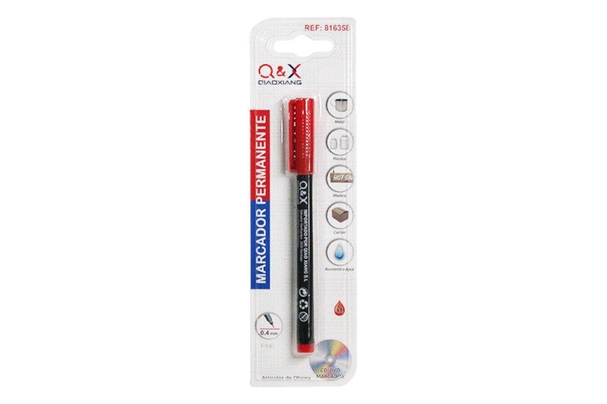 Marcador Permanente Rojo Punta Fina 0.4 mm – Escritura Precisa-0