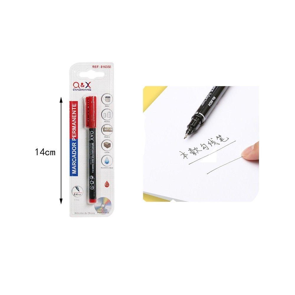 Marcador Permanente Rojo Punta Fina 0.4 mm – Escritura Precisa-1