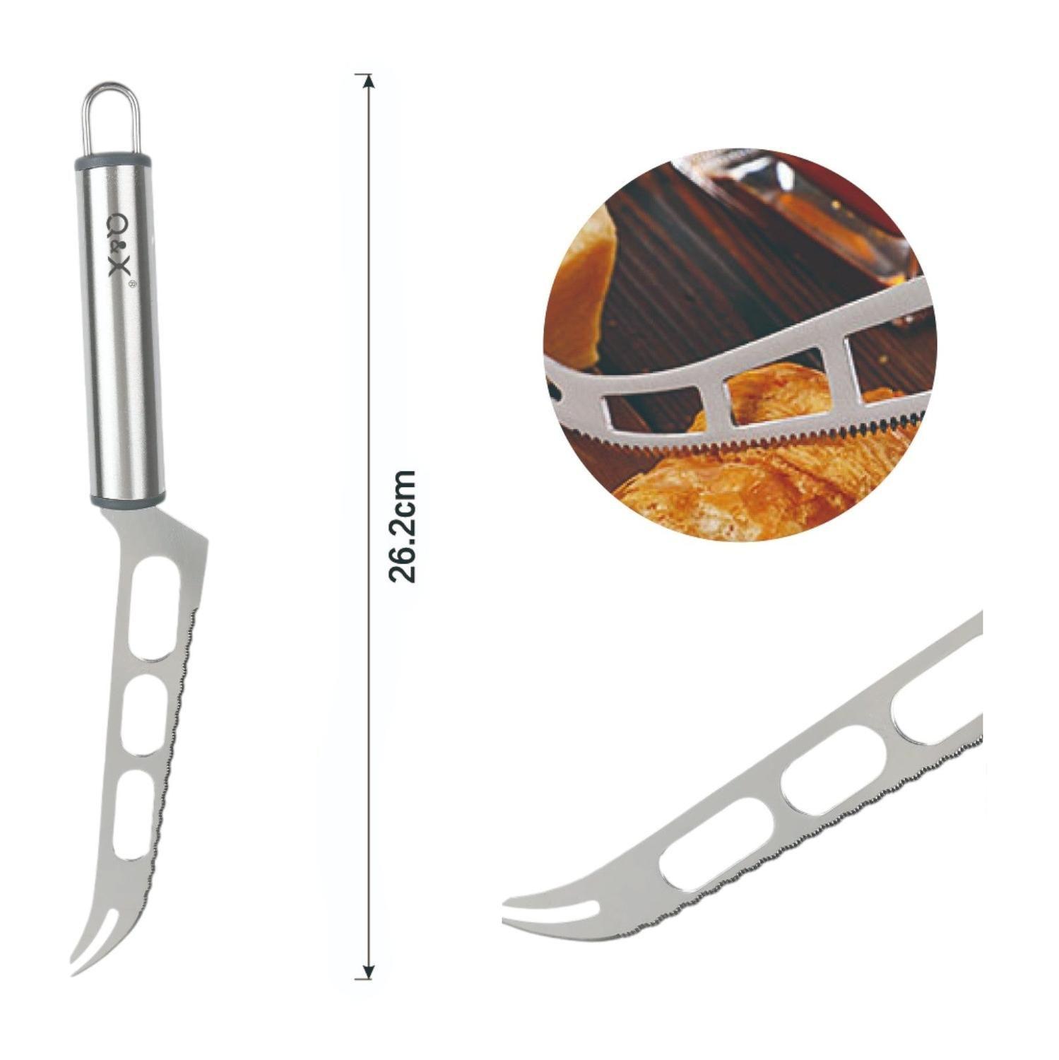 TXM29-120 Cuchillo grande para queso con tres agujeros con mango ovalado 26.2X2.5CM-2