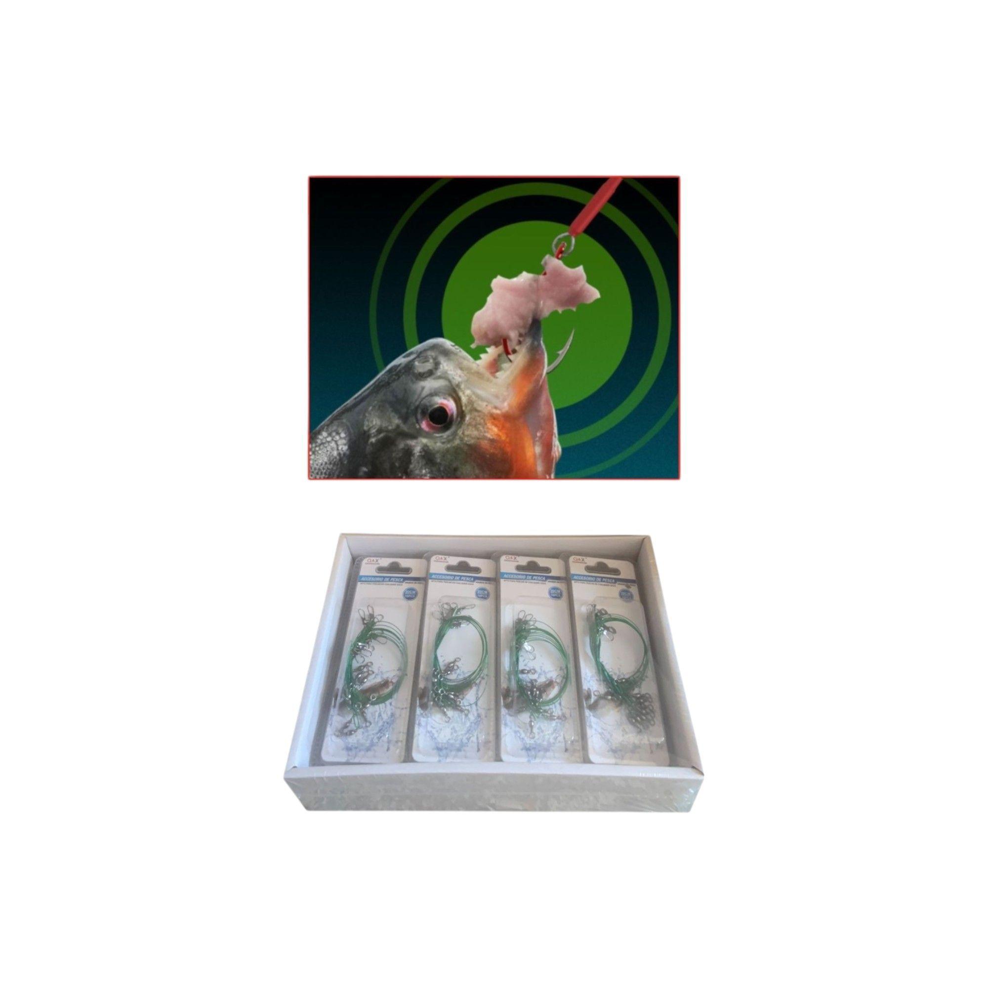 Líder de Alambre de Acero Verde para Pesca | 25CM | Pack de 10 Unidades | Resistente a Mordidas-1