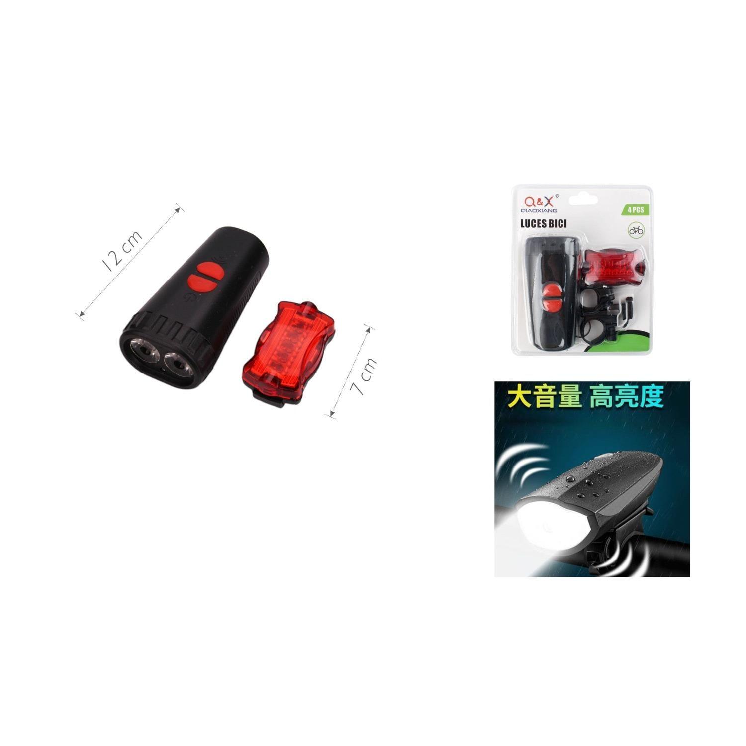 Set de luces para bicicleta con bocina-1