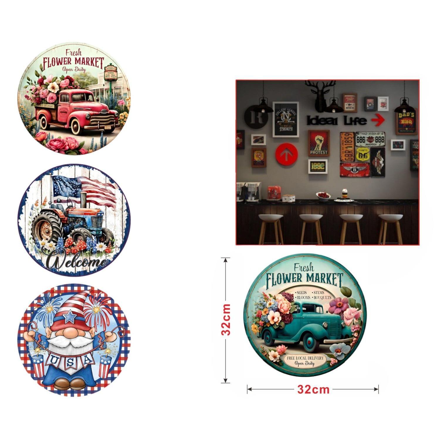 Cuadro de hojalata vintage Ruta 66 (modelos 561-564)-1