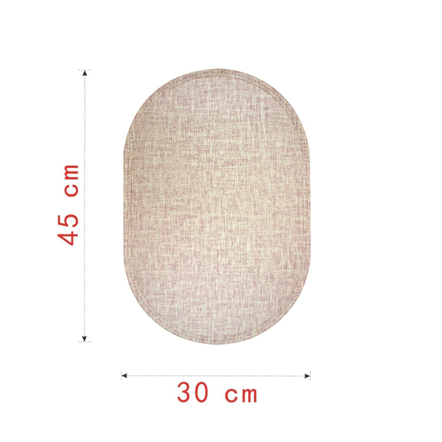 Mantel Ovalado Individual Efecto Madera 30x45 cm-2