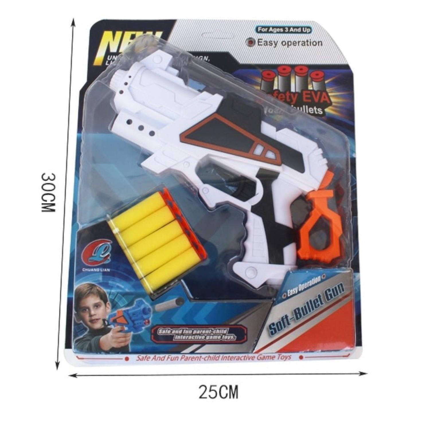 Pistola De Juguetes Incluye 6 Balas Ideal Para Ni?os De 3+-0