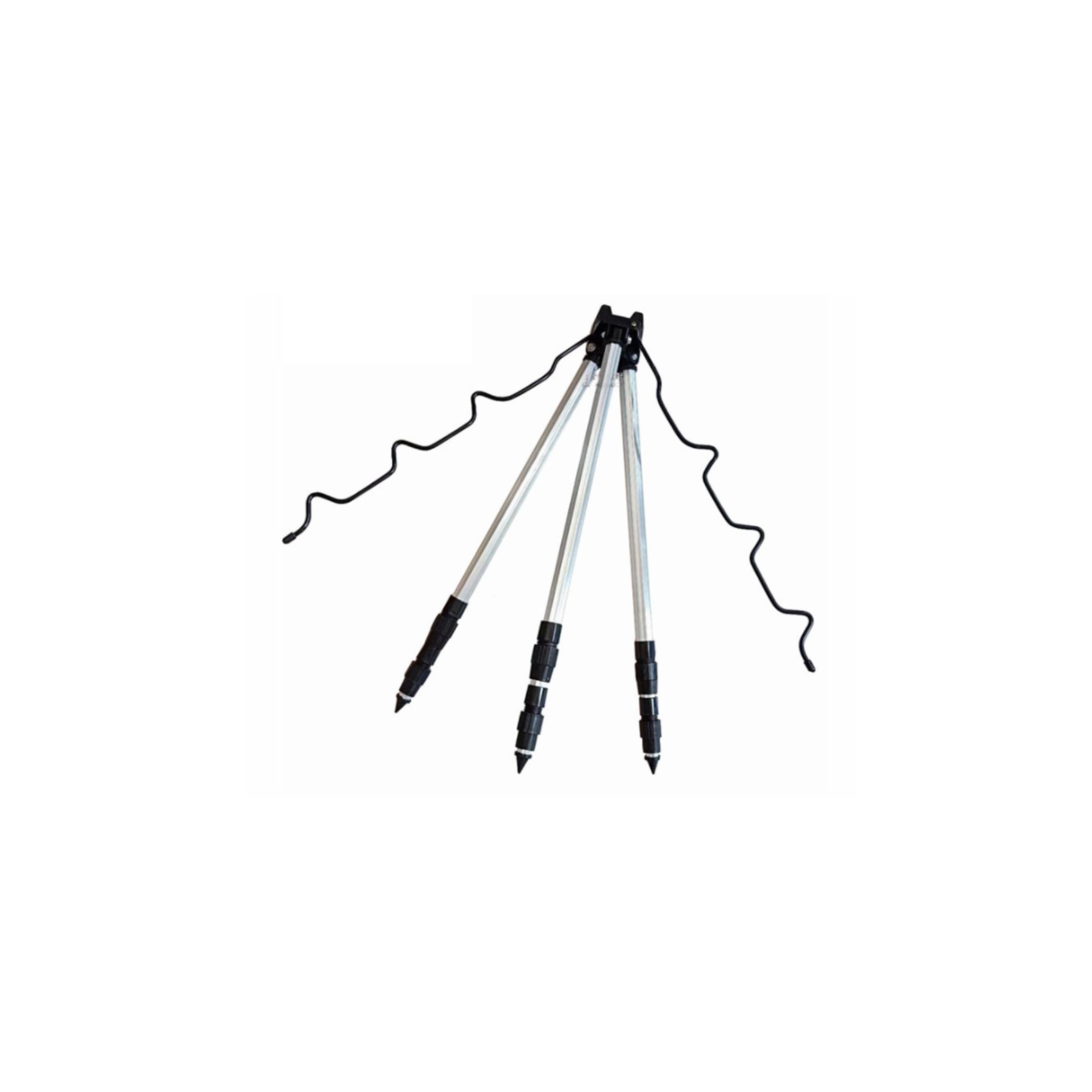 Trípode soporte para 6 cañas de pescar, 1,5 M-0