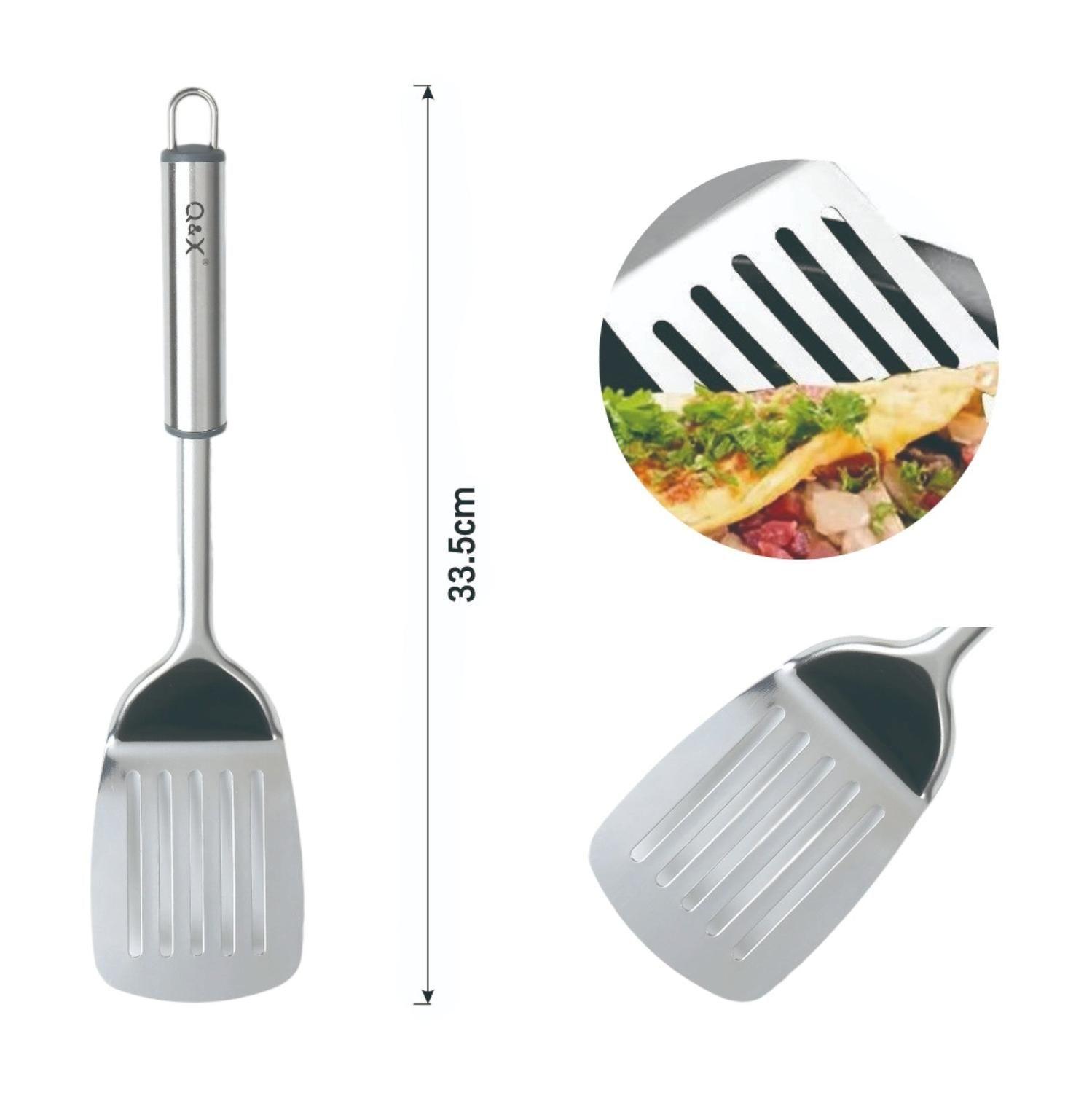 TXM29-46 Espatula coladora con mango ovalado 33.5X8CM-2