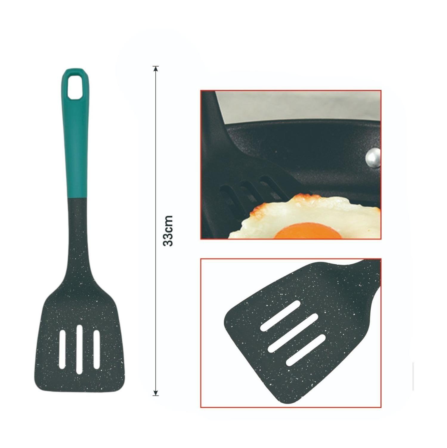 Espátula de plástico con diseño de puntos grises-2