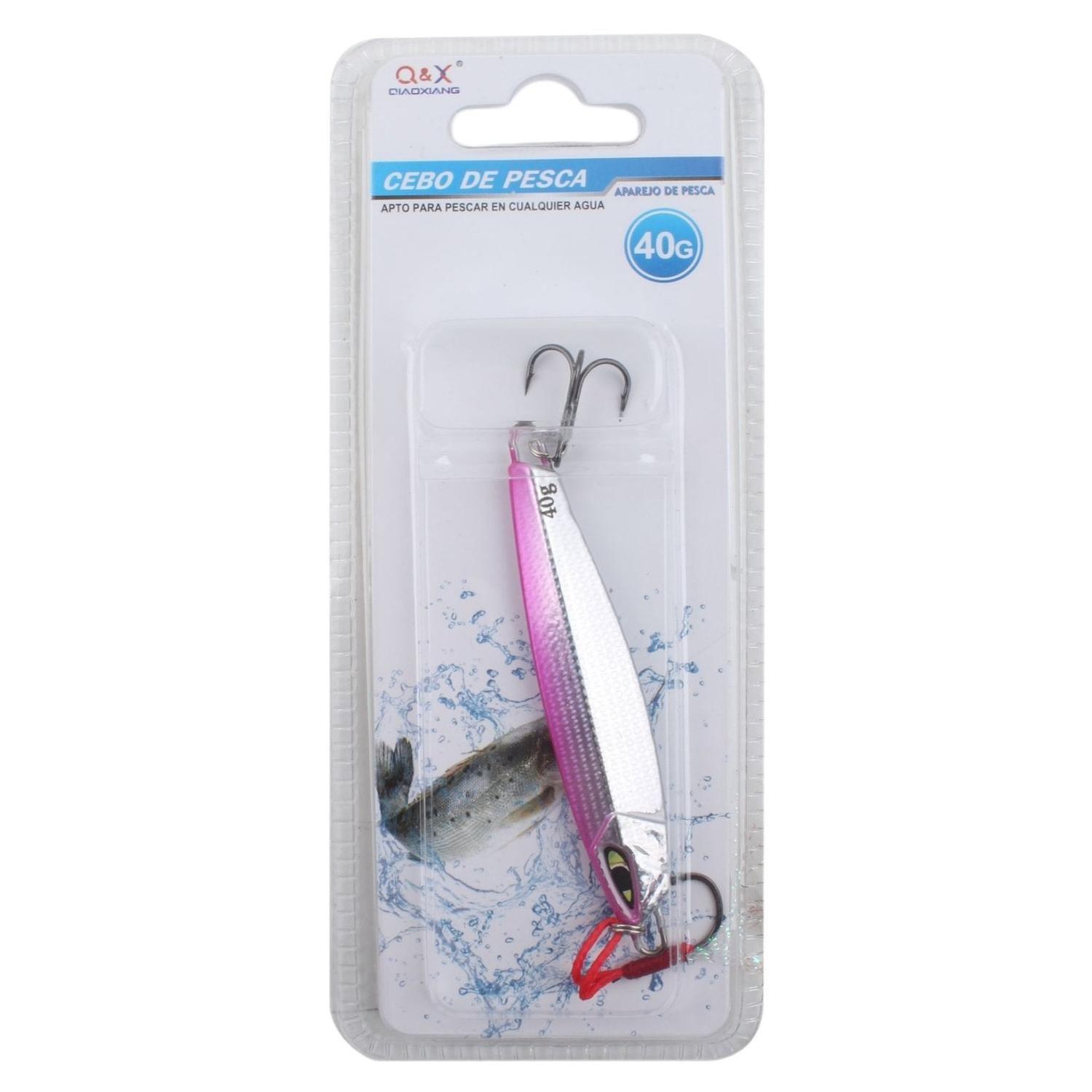 Pez De Plomo 1001-40G Con Anzuelo De Tres Garras-0