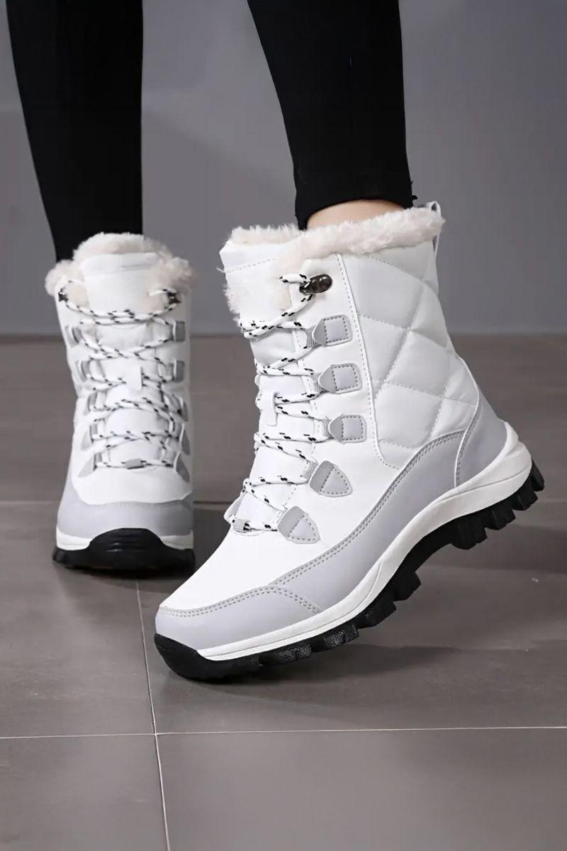 Botín Térmico Impermeable Forrado Con Chiporro Mujer - Nieve-1