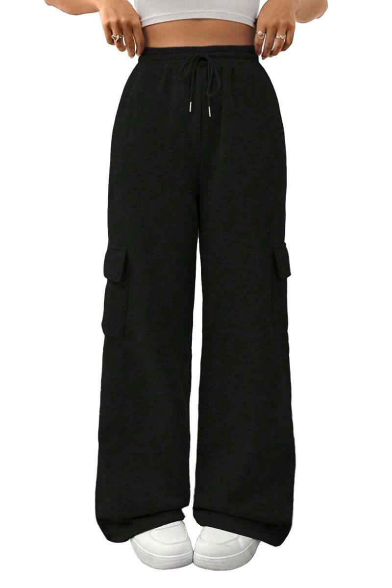 Pantalón Buzo Cargo Algodón Palazzo Oversize Elasticados - Wide Leg-4