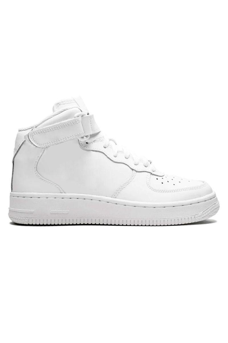 Zapatillas Deportivas Mujer Blancas Caña Alta  Eco Cuero-3