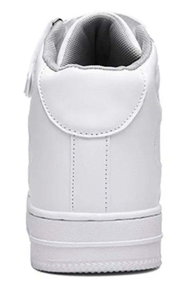 Zapatillas Deportivas Mujer Blancas Caña Alta  Eco Cuero-2