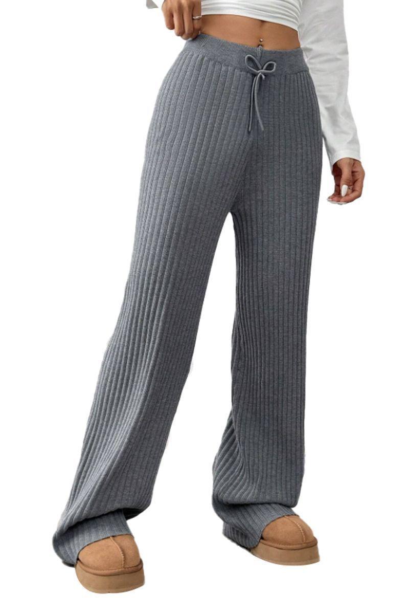 Pantalón Forrado Chiporro Lanilla Tejido Palazzo Elasticados Wide Leg Oversize-7