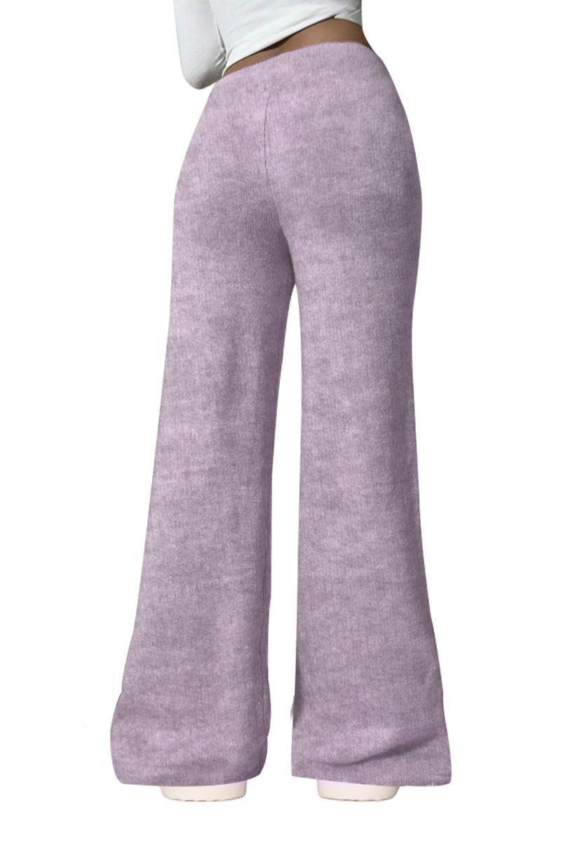 Pantalón Premium Lanilla Tejido Palazzo Elasticados Wide Leg Oversize-1