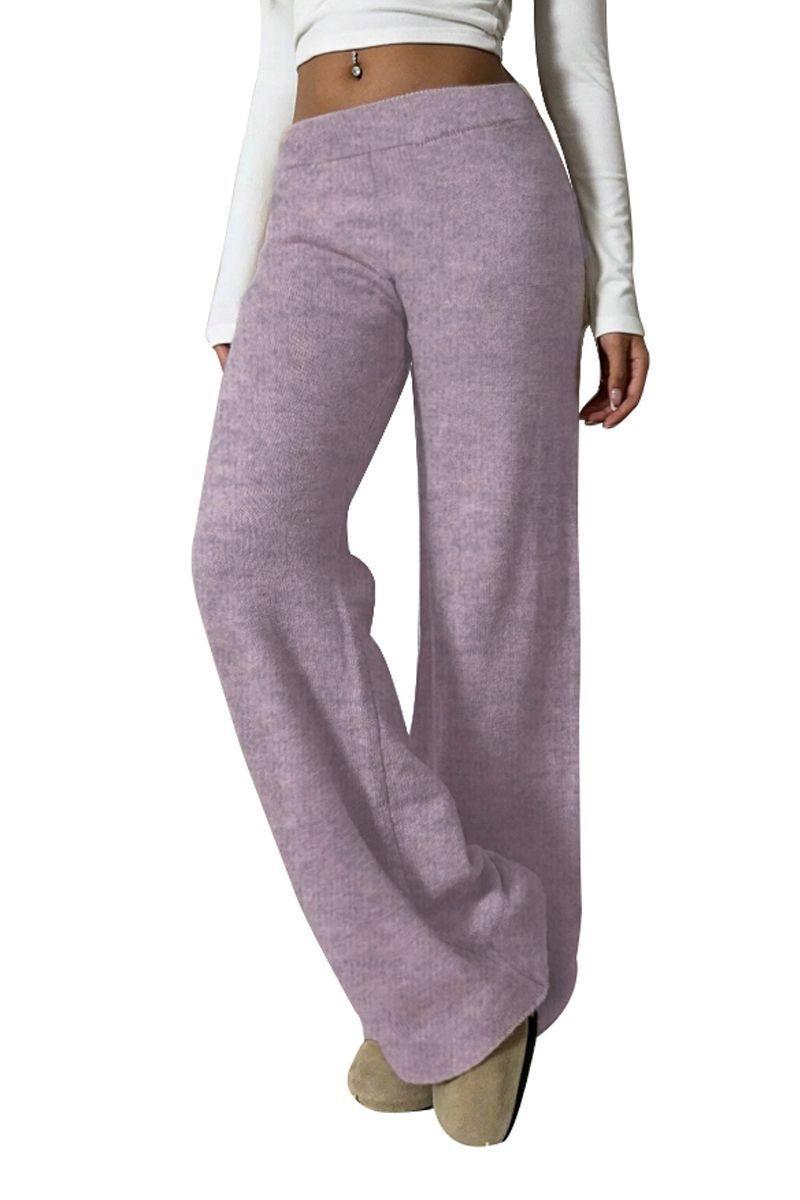 Pantalón Premium Lanilla Tejido Palazzo Elasticados Wide Leg Oversize-2