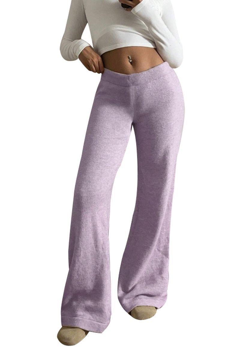 Pantalón Premium Lanilla Tejido Palazzo Elasticados Wide Leg Oversize-3
