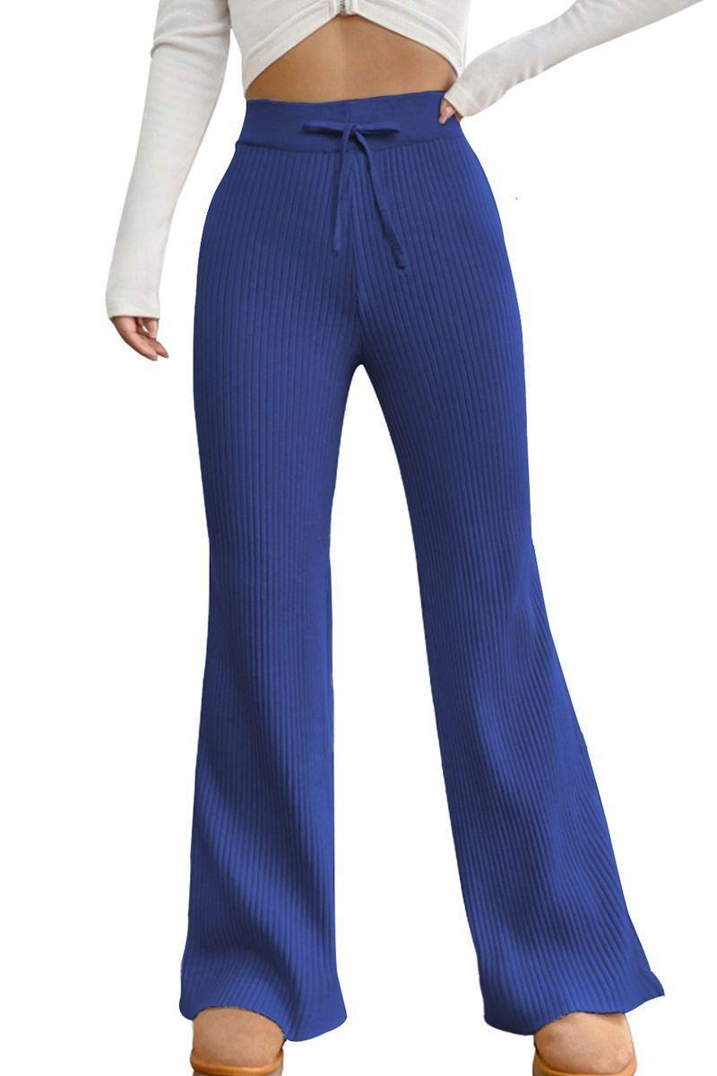 Pantalón Premium Lanilla Tejido Palazzo Elasticados Wide Leg Oversize-0