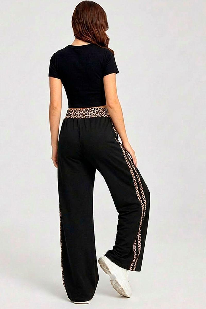 Pantalón Palazzo Buzo Algodón Animal Print Oversize Elasticados Wide Leg-6