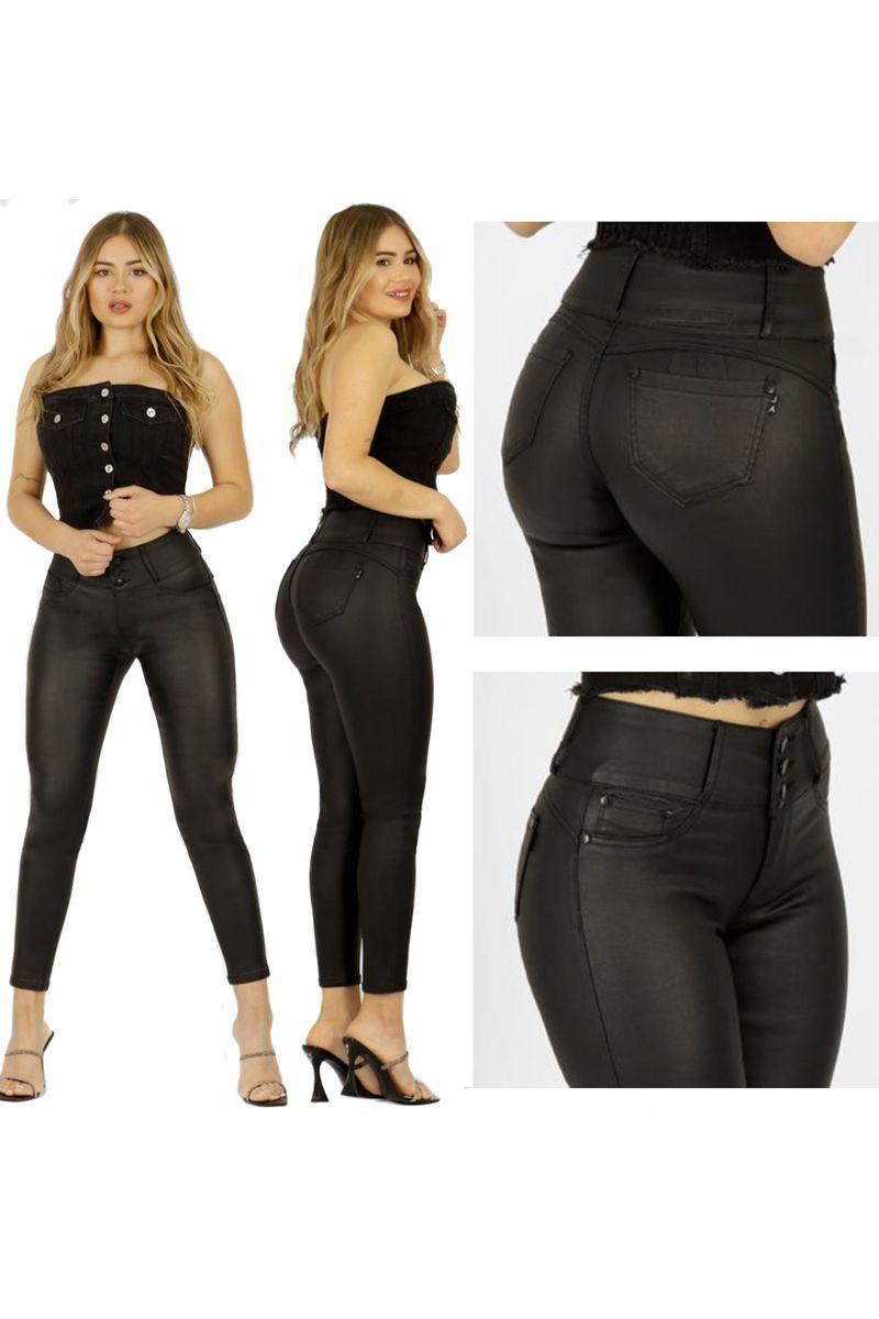 Jeans Eco Cuero Full Push Up Levanta Cola Corte Colombiano Calce Perfecto-3