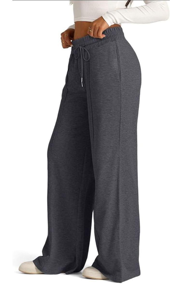 Pantalón Buzo Algodón - Pretina Ancha Palazzo Oversize Elasticados - Wide Leg-2