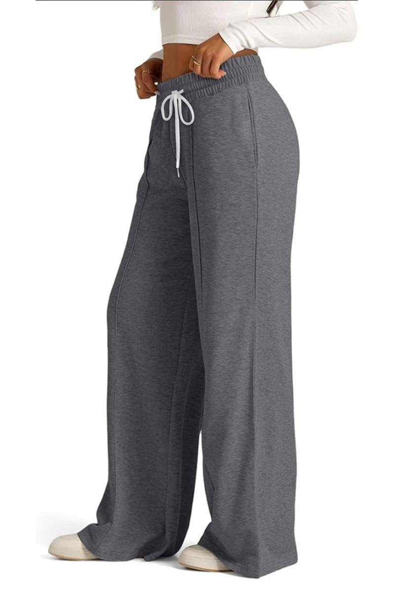 Pantalón Buzo Algodón - Pretina Ancha Palazzo Oversize Elasticados - Wide Leg-2