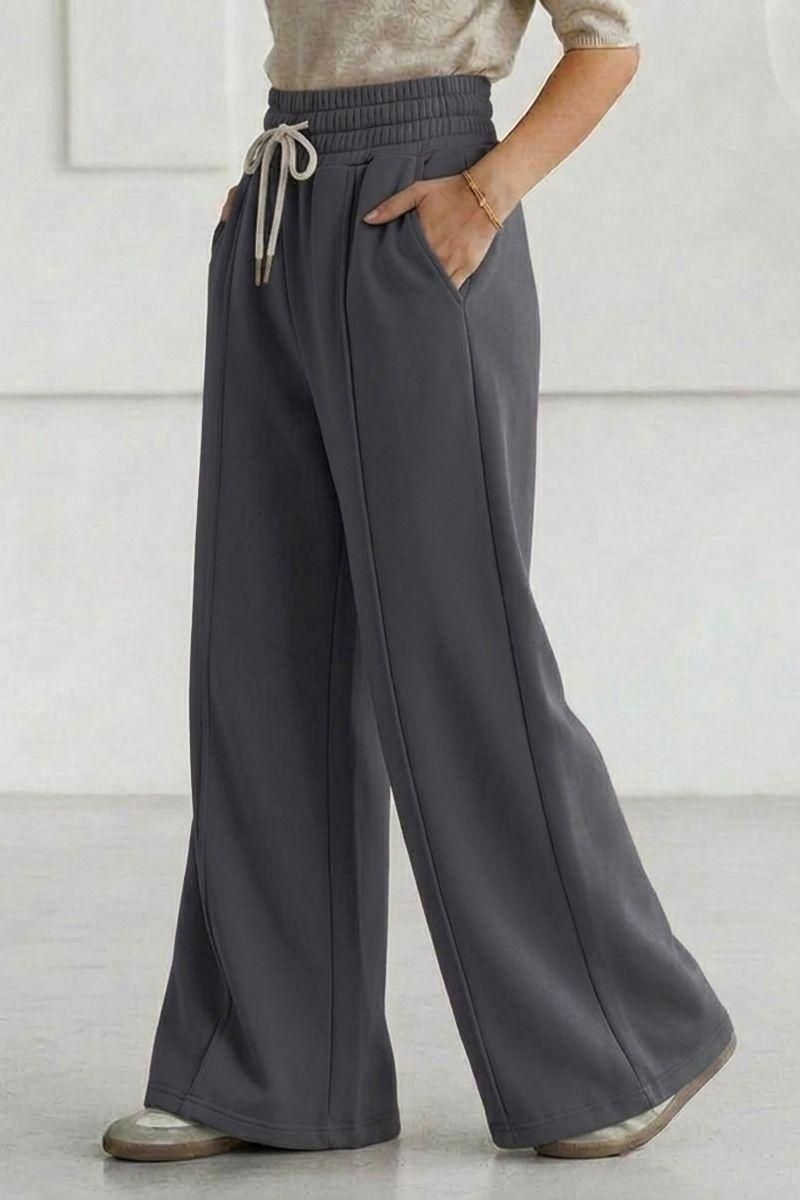 Pantalón Buzo Algodón Verano Pretina Ancha Palazzo Oversize Elasticados Wide Leg-3