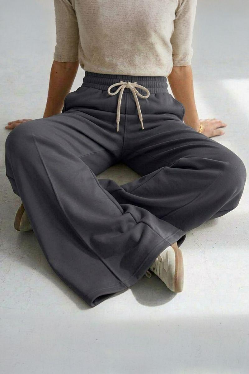 Pantalón Buzo Algodón Verano Pretina Ancha Palazzo Oversize Elasticados Wide Leg-4