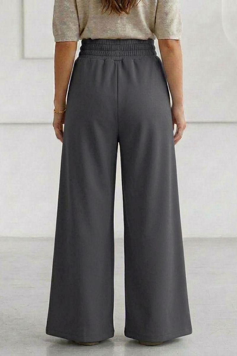 Pantalón Buzo Algodón Verano Pretina Ancha Palazzo Oversize Elasticados Wide Leg-6