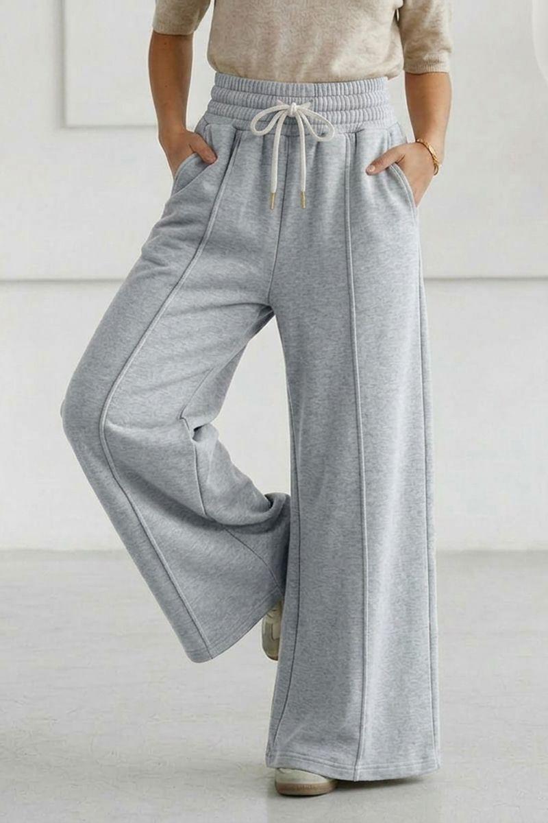 Pantalón Buzo Algodón Verano Pretina Ancha Palazzo Oversize Elasticados Wide Leg-0