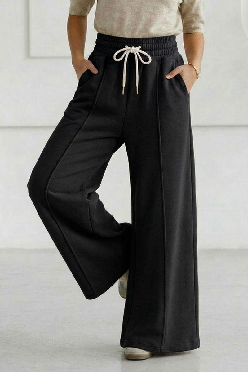 Pantalón Buzo Algodón Verano Pretina Ancha Palazzo Oversize Elasticados Wide Leg-0
