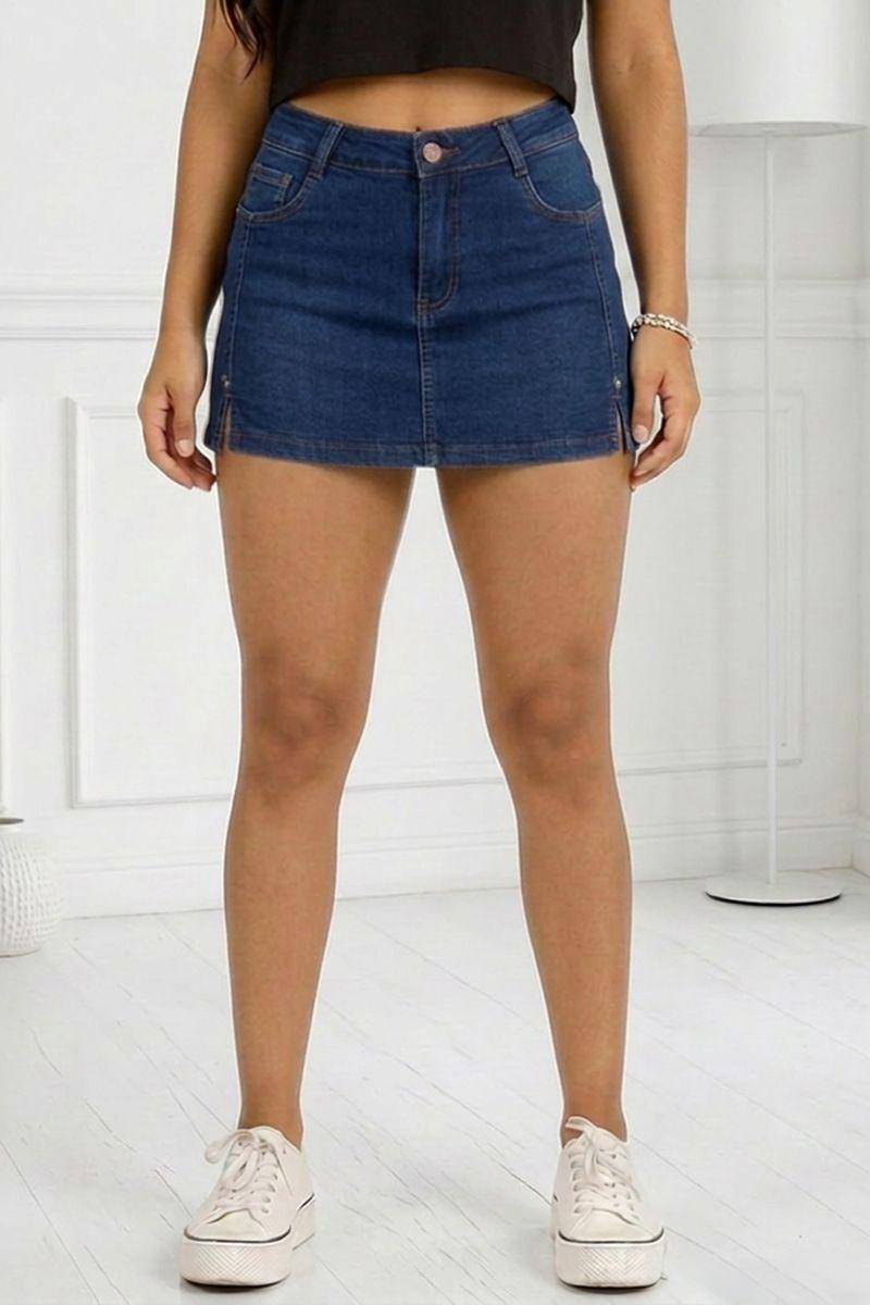 Falda Short Full Push Up Levanta Cola Corte Colombiano Tiro Alto-0