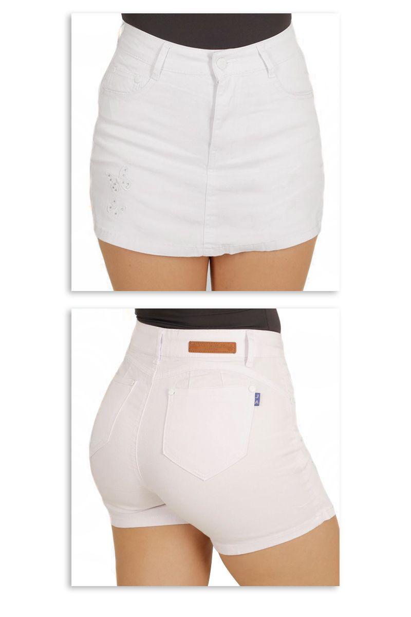 Falda Short Full Push Up Levanta Cola Corte Colombiano Tiro Alto-4