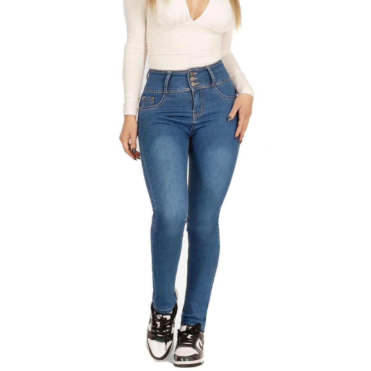 Jeans Pitillo Push Up Levanta Cola Corte Colombiano Calce Perfecto Escultor-2