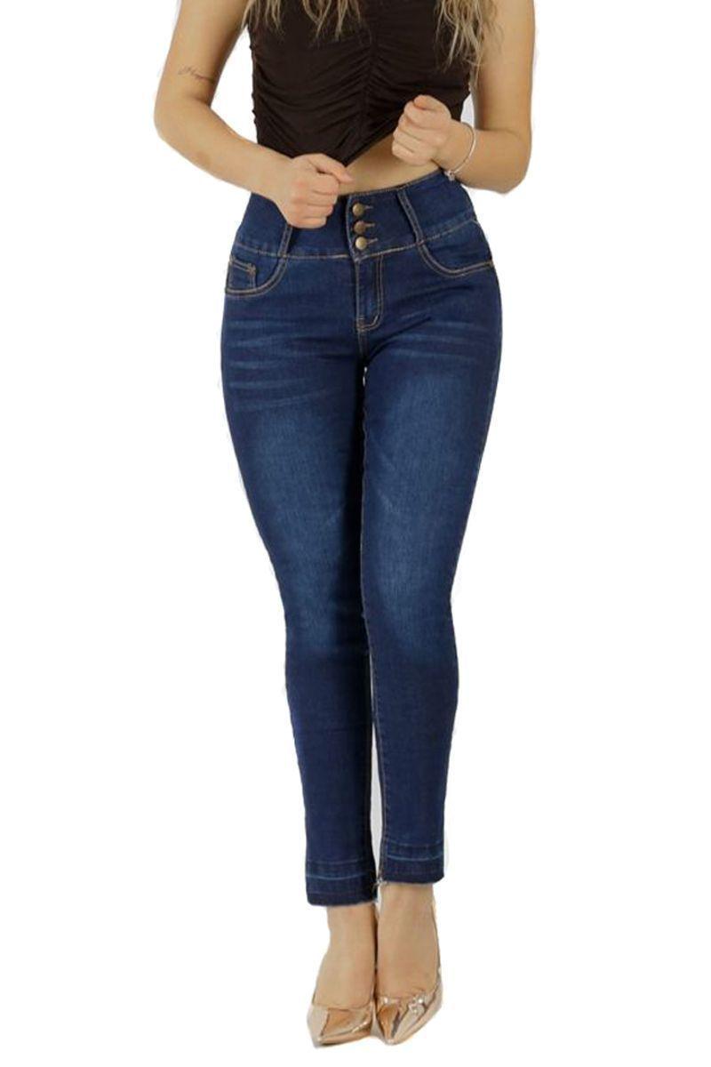 Jeans Pitillo Push Up Levanta Cola Corte Colombiano Calce Perfecto Escultor-0