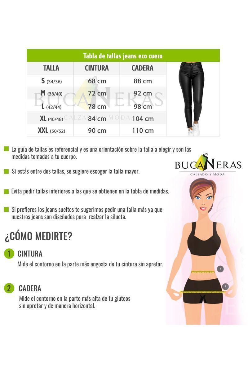 Jeans Eco Cuero Calce Perfecto Tiro Alto Elasticados Botón Cierre Forrados-6