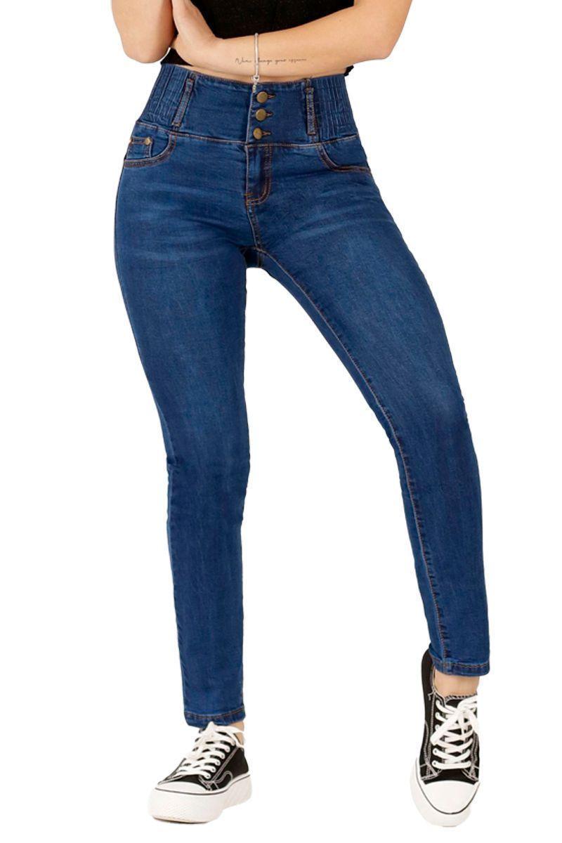 Jeans Pitillo - Push Up Levanta Cola Corte Colombiano Calce Perfecto-0