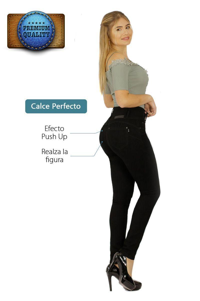 Jeans Pitillo - Push Up Levanta Cola Corte Colombiano Calce Perfecto-1