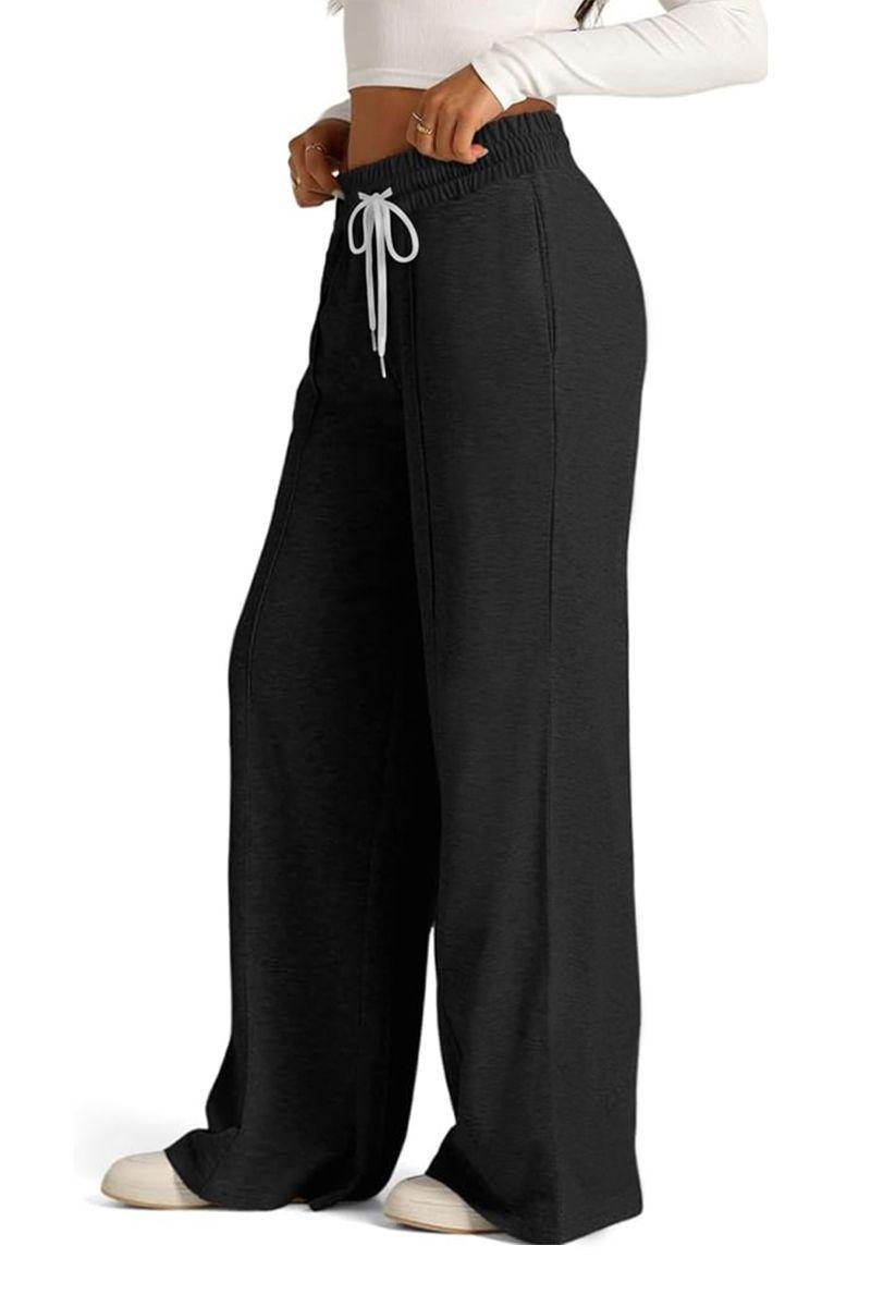 Pantalón Buzo Algodón Palazzo Pretina Ancha Elasticados Wide Leg-2