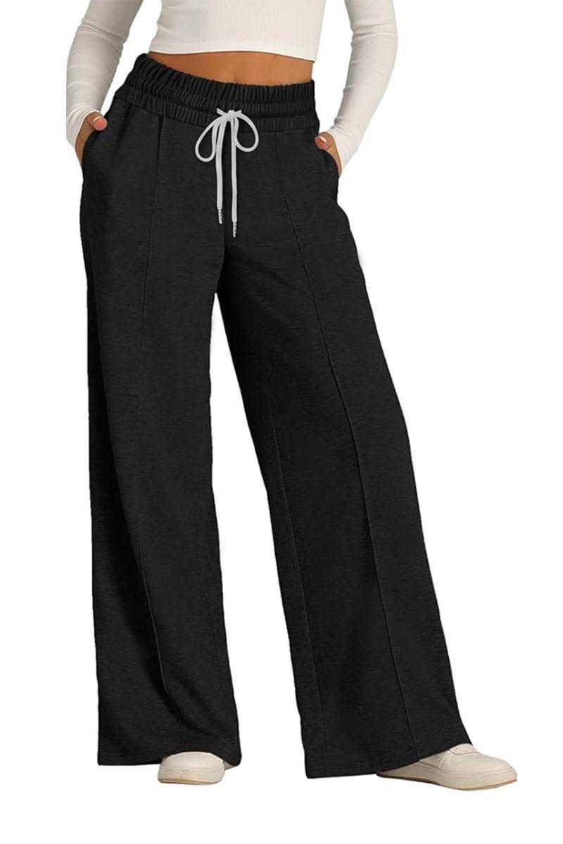 Pantalón Buzo Algodón Palazzo Pretina Ancha Elasticados Wide Leg-3